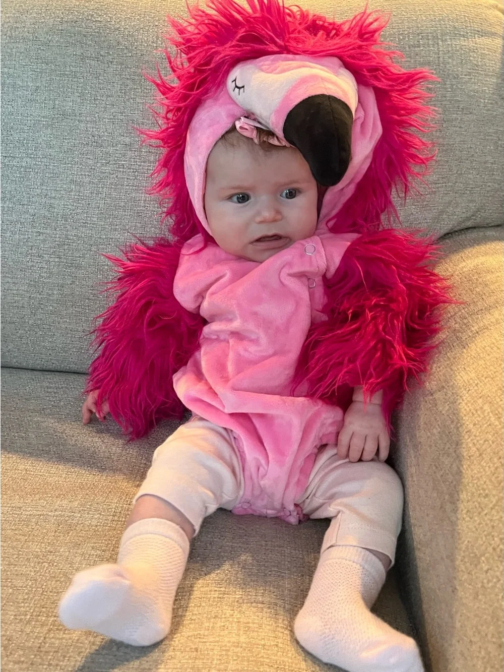 Pottery Barn Kids plush flamingo